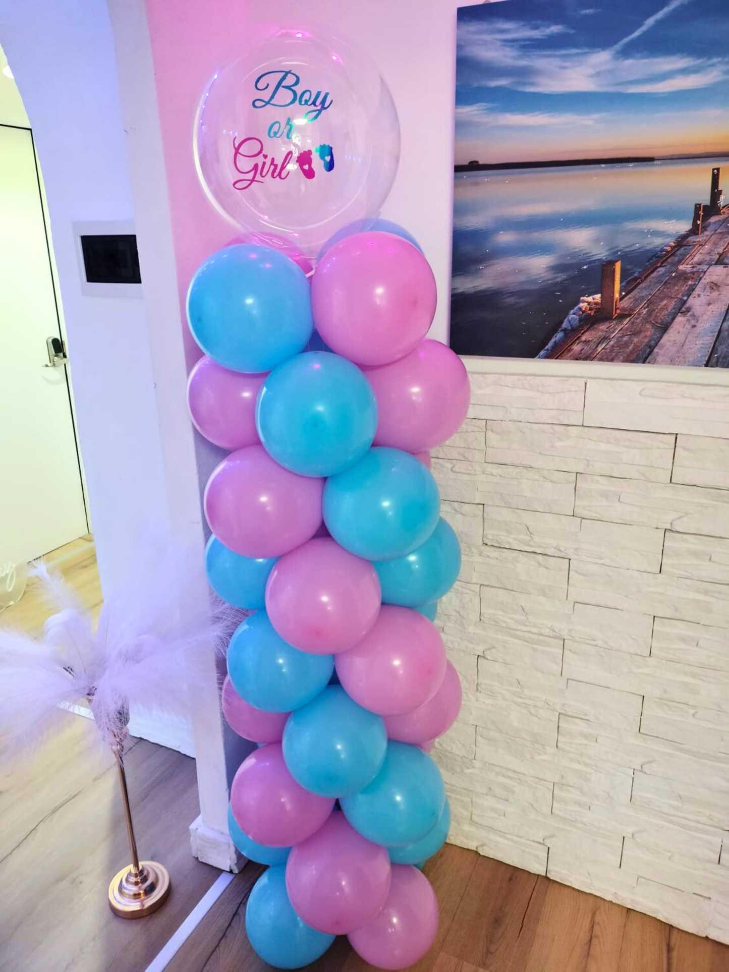 COLONNA DI PALLONCINI PROFESSIONALE AUTOPORTANTE COLORI PASTELLO