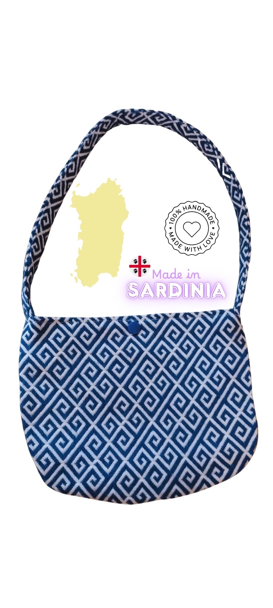 Mini-Borsetta in Tessuto Sardo "Isola Blu"