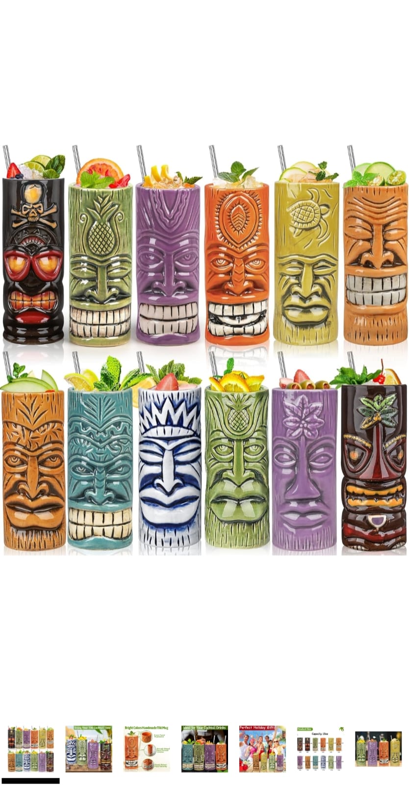 Noleggio Dispenser Professionale Bevande + Bicchieri Tiki Bar - Professional Beverage Dispenser Rental + Tiki Bar Glasses