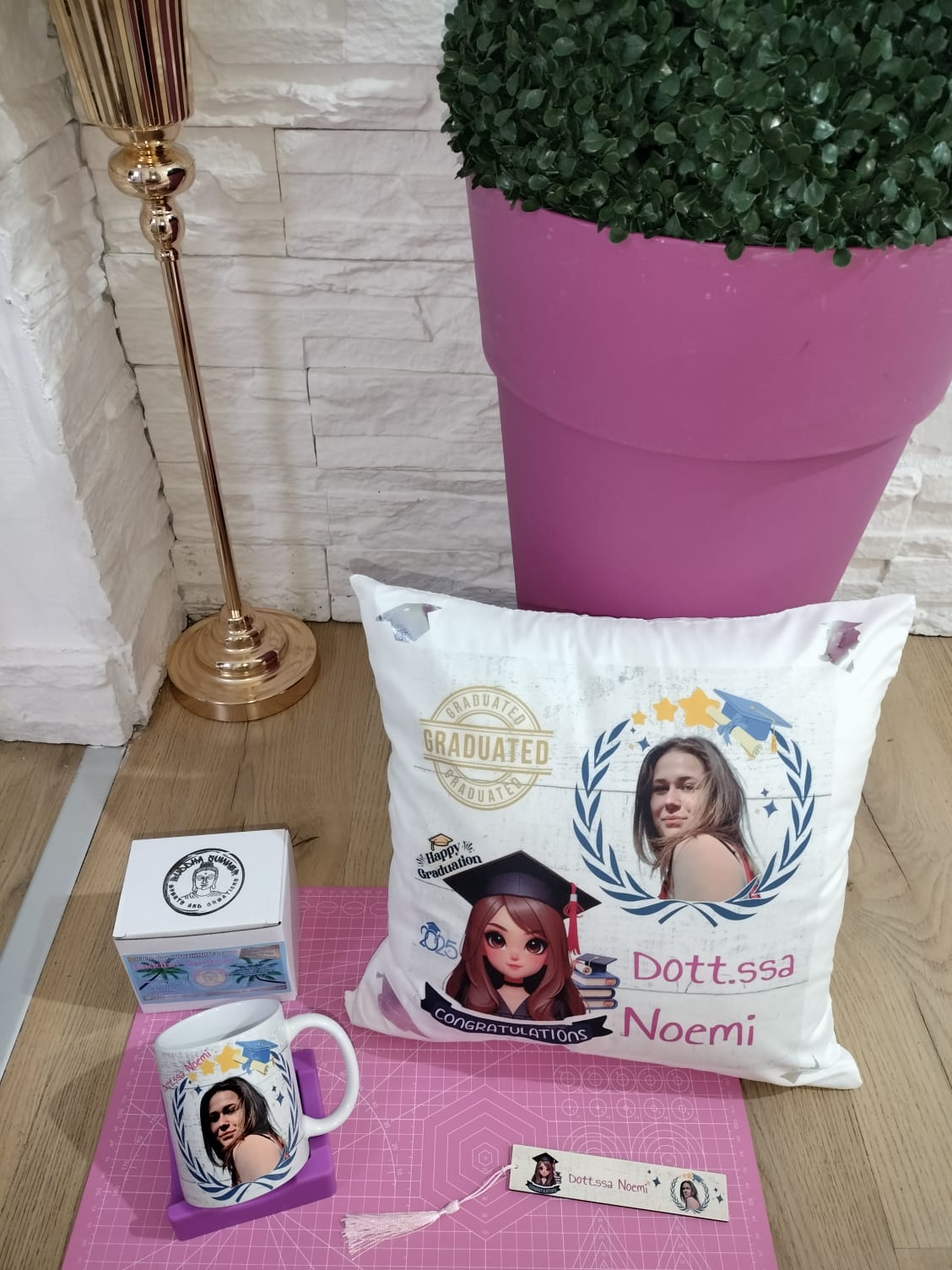 kit Personalizzato Cuscino+Tazza+Segnalibro
