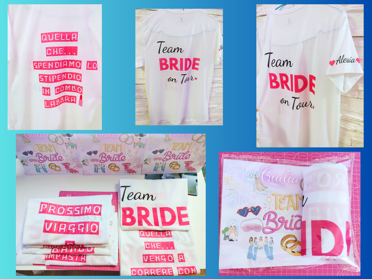 A) T-shirt Personalizzate - Grafica + Stampa a Colori Brillanti Full HD