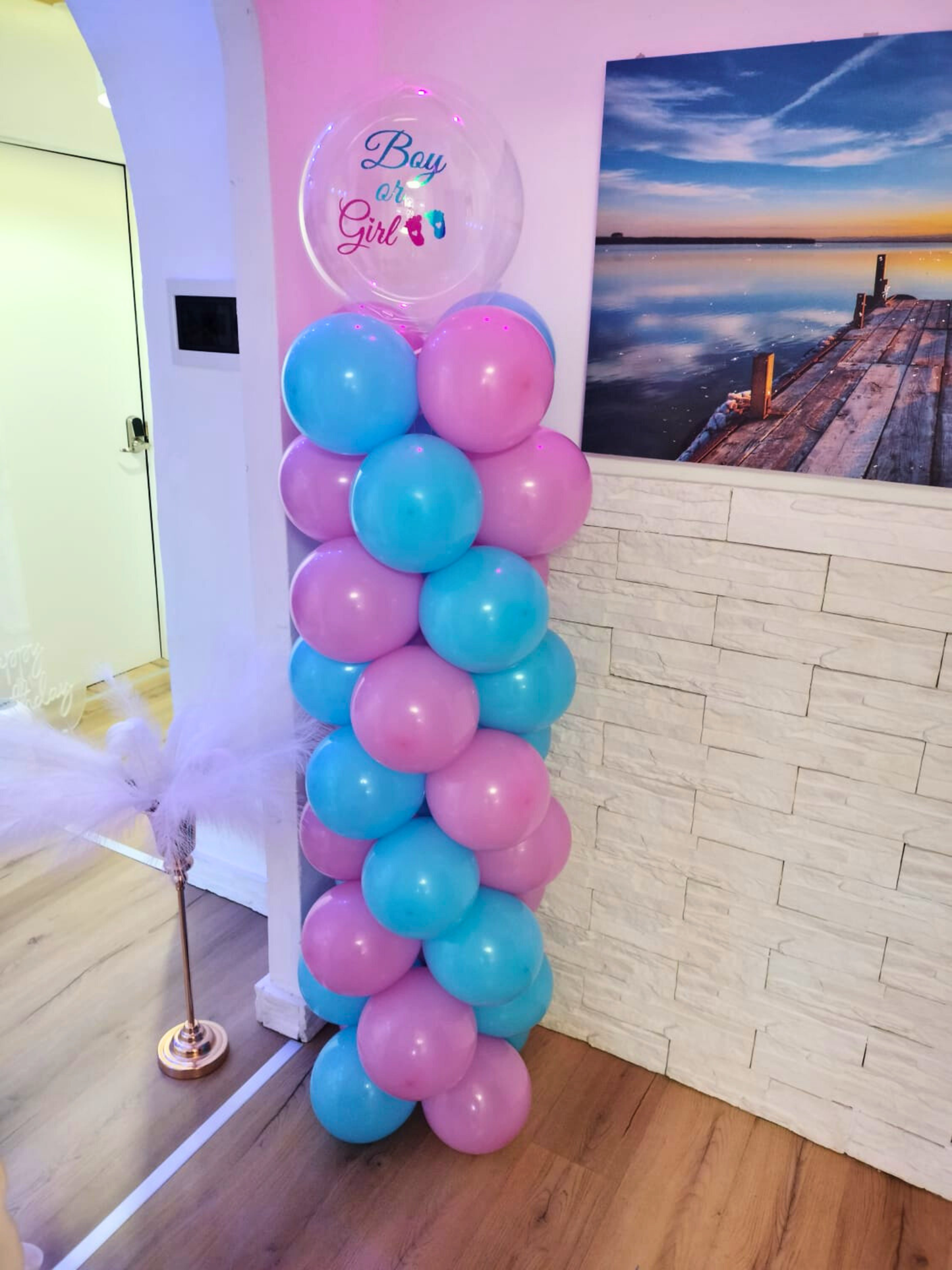 COLONNA DI PALLONCINI PROFESSIONALE AUTOPORTANTE COLORI PASTELLO