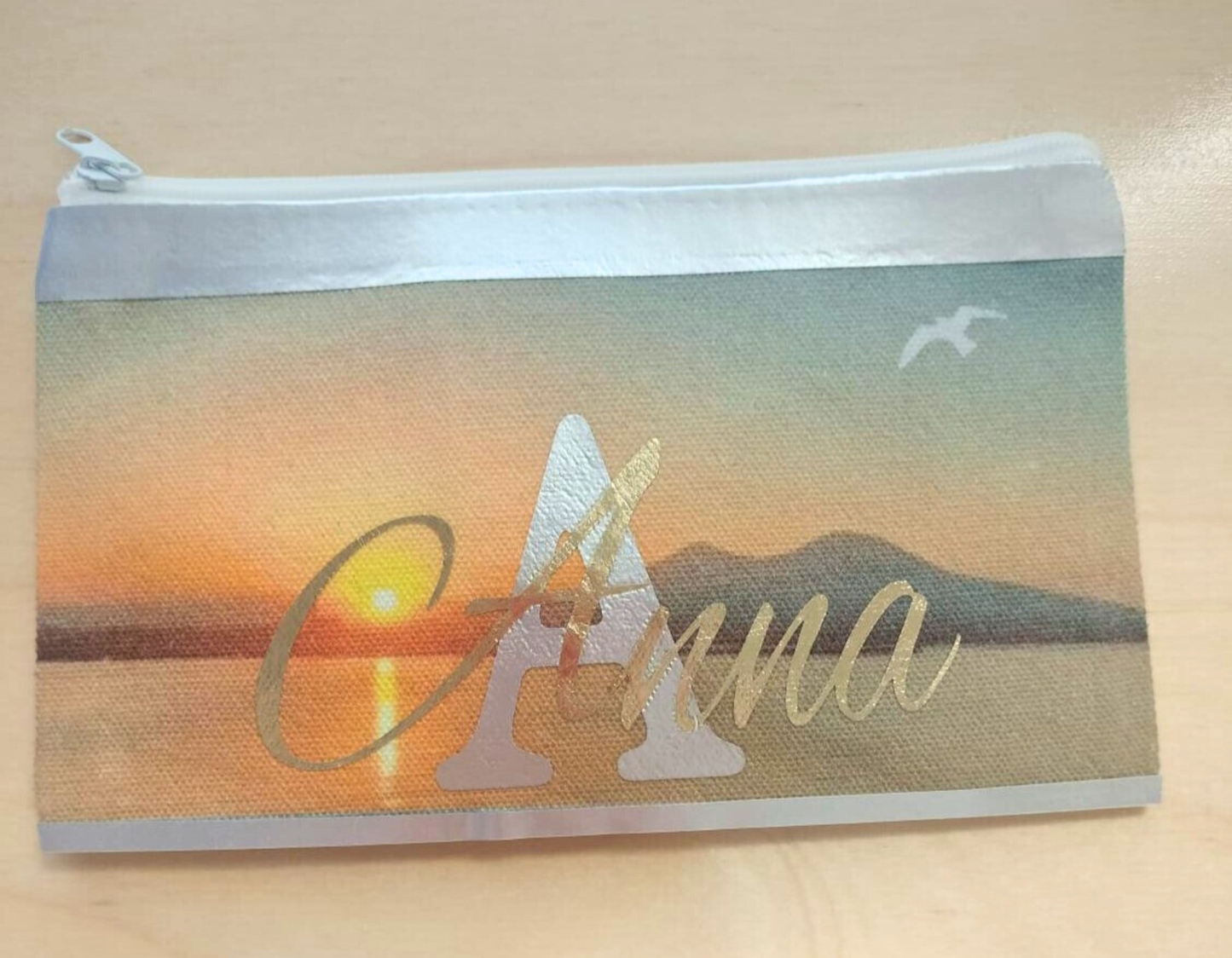 Pochette in Tela Personalizzata Con Stampa + Scritta in Vinile