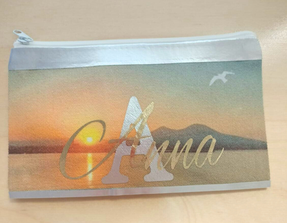Pochette in Tela Personalizzata Con Stampa + Scritta in Vinile