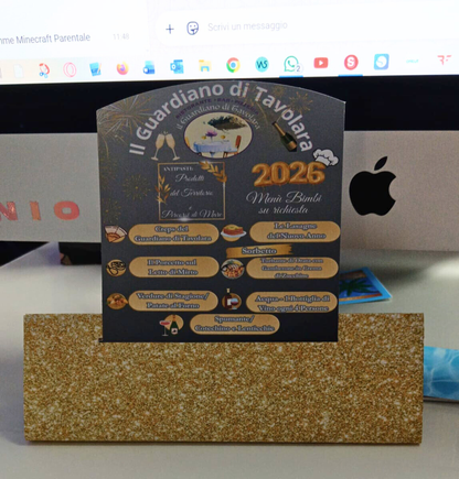 Tableau da Tavolo in Cartoncino Spesso, Personalizzato e Autoportante