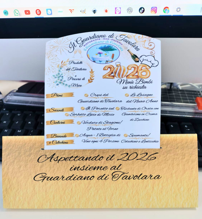 Tableau da Tavolo in Cartoncino Spesso, Personalizzato e Autoportante