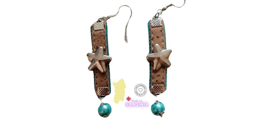 Orecchini di Sughero "Stella di Mare"- Hand Made