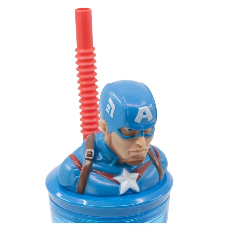Tazza Avengers 3D Con Cannuccia - 360ml Per Bambini | Senza BPA | Personaggi Marvel - Foto 7