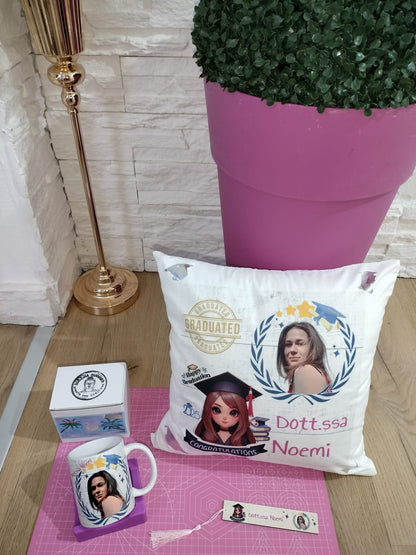 kit Personalizzato Cuscino+Tazza+Segnalibro
