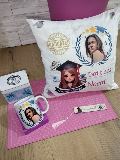 kit Personalizzato Cuscino+Tazza+Segnalibro