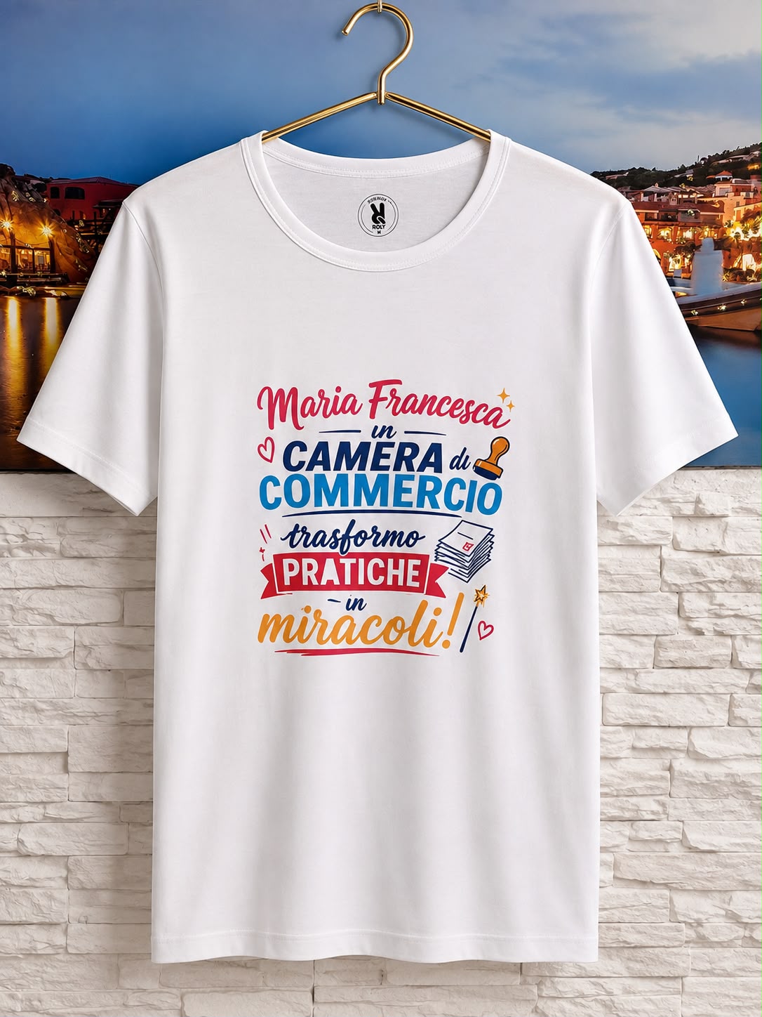 T-shirt Personalizzate Nr. 1 Stampa Fronte Maglietta + Grafica